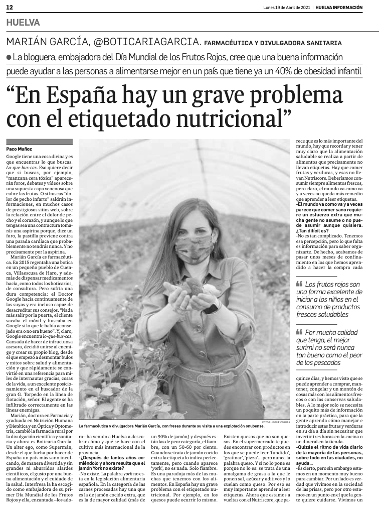 “En España hay un grave problema con el etiquetado nutricional”